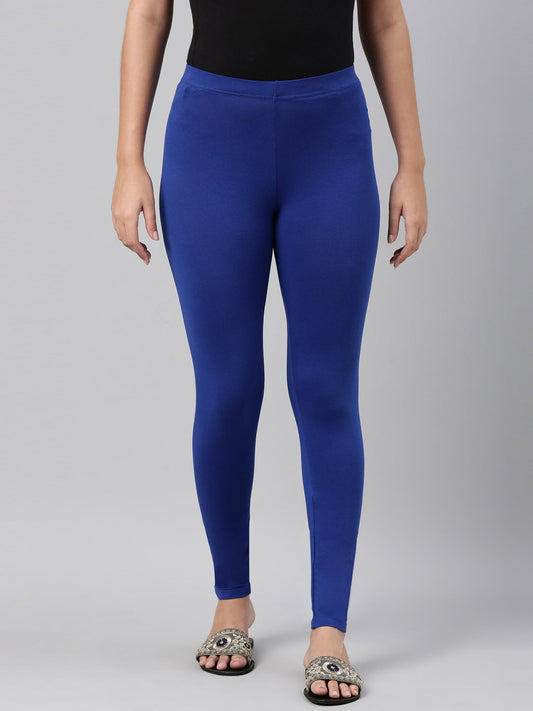Royal Blue Ankle Fit Leggings for Women