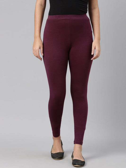 Purple Ankle Fit Leggings for Women