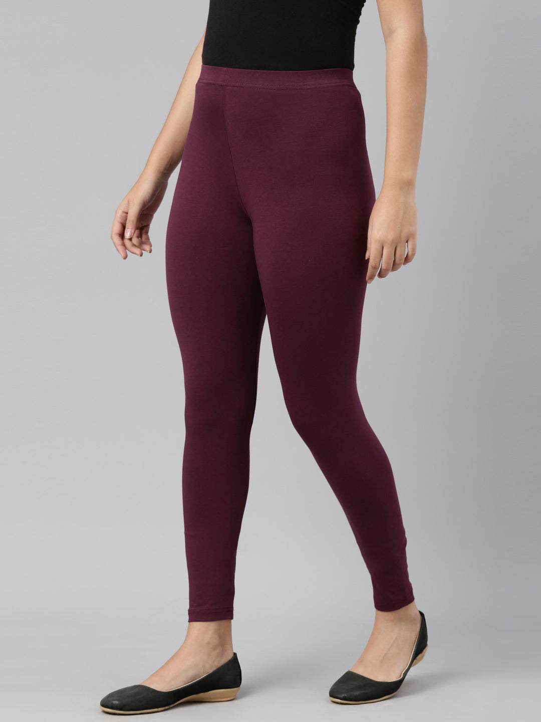 Purple Ankle Fit Leggings for Women