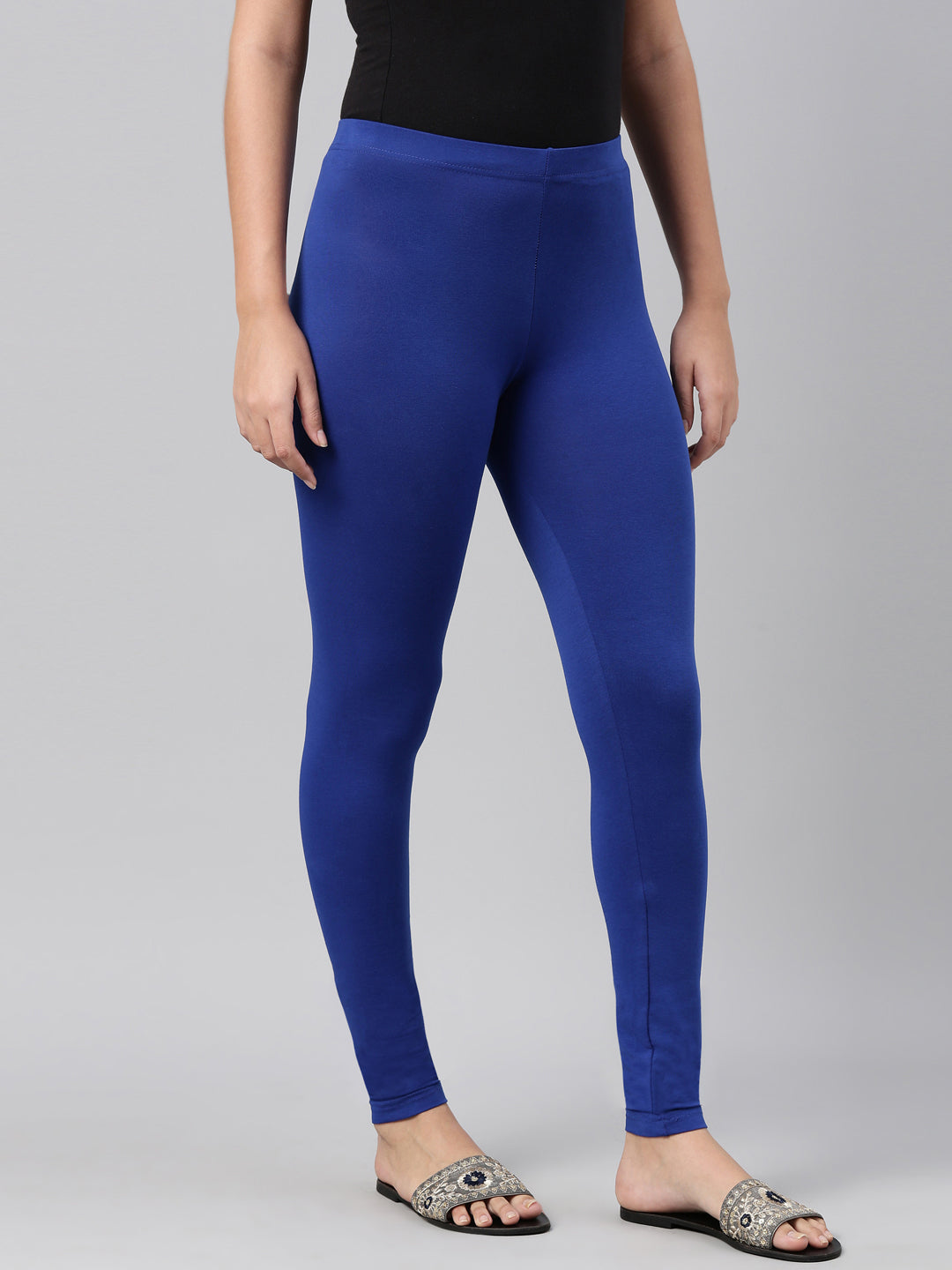Royal Blue Ankle Fit Leggings for Women