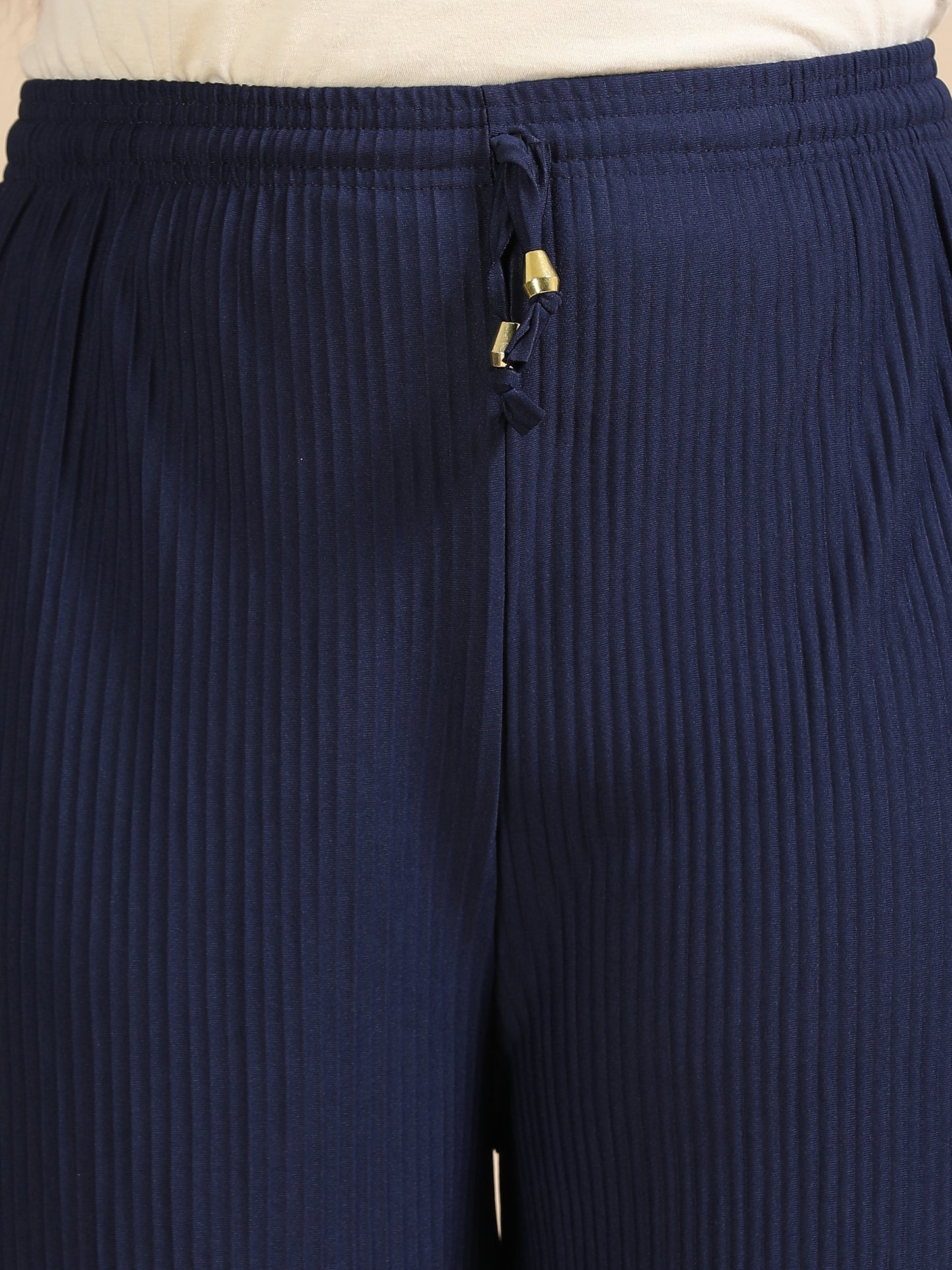Women’s Solid Pleated Wide-Leg Palazzo Pants