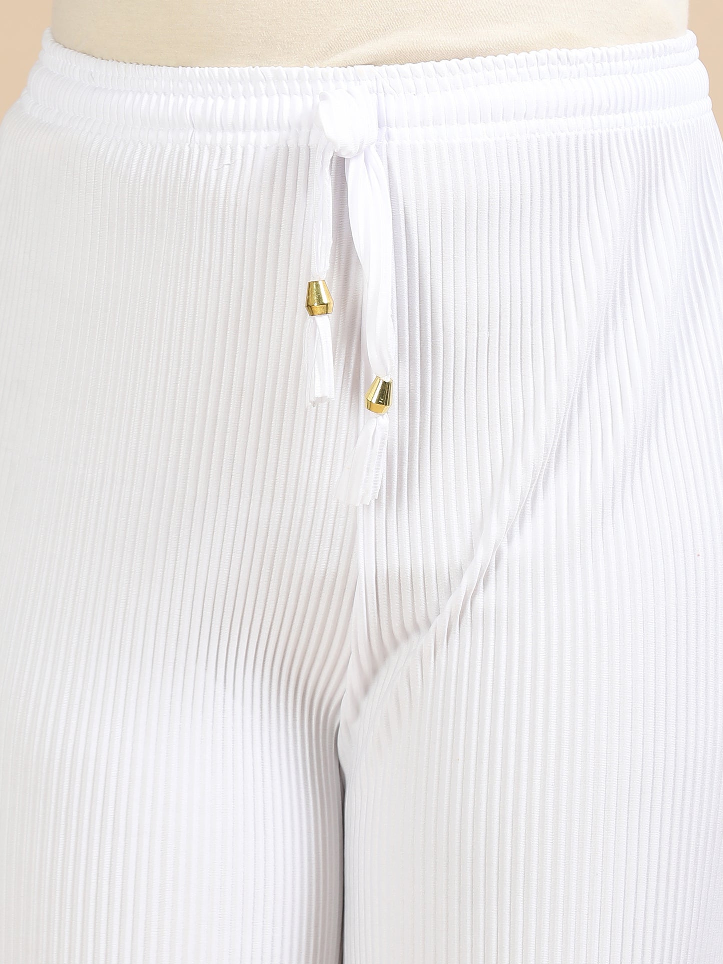 Women’s Solid Pleated Wide-Leg Palazzo Pants