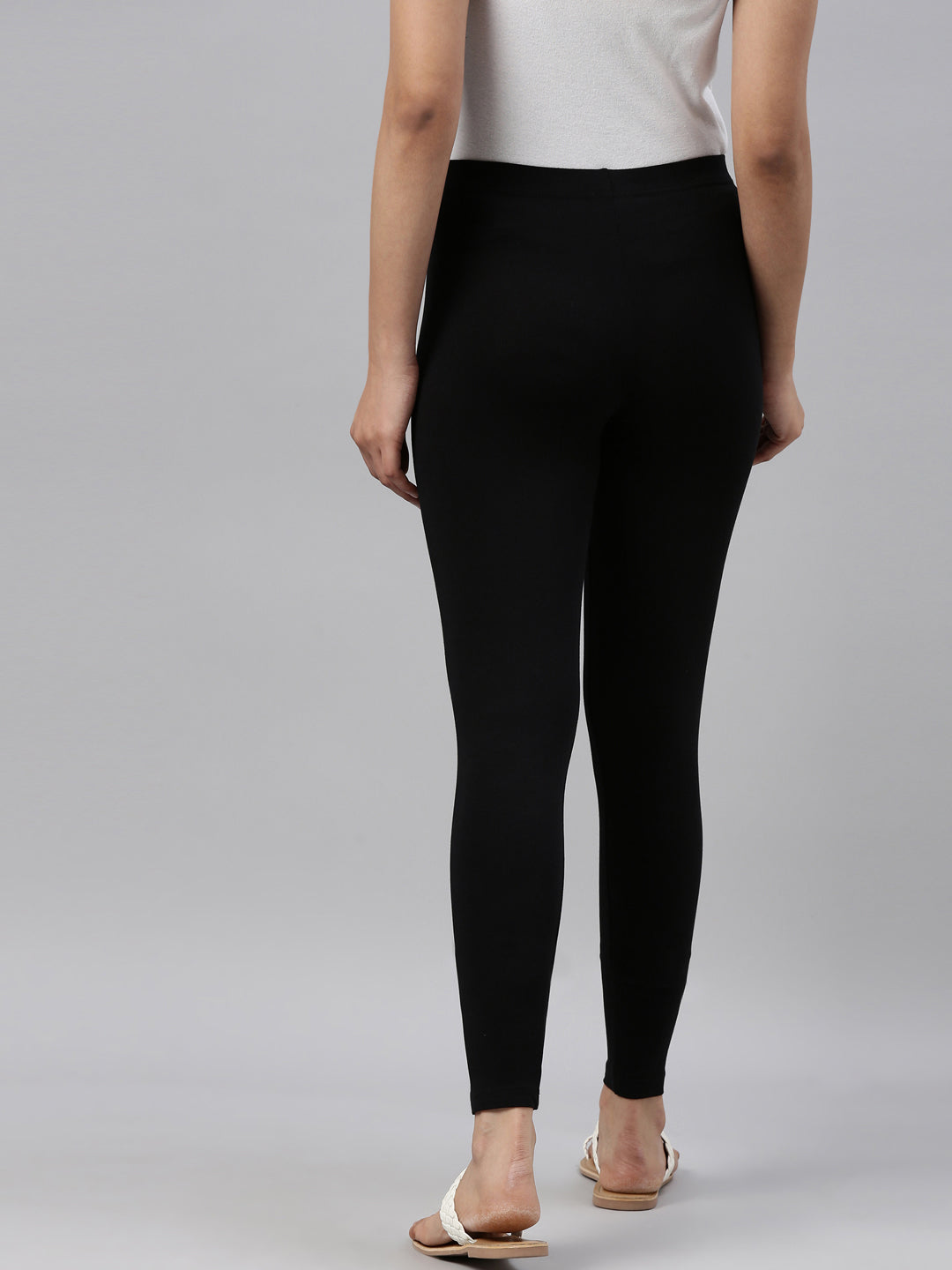Black Ankle Fit Leggings for Women
