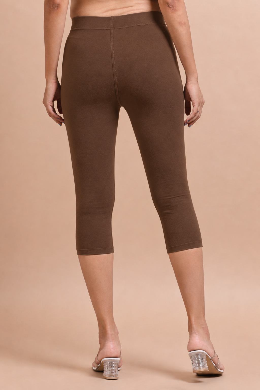 3/4 Capri Leggings – Brown