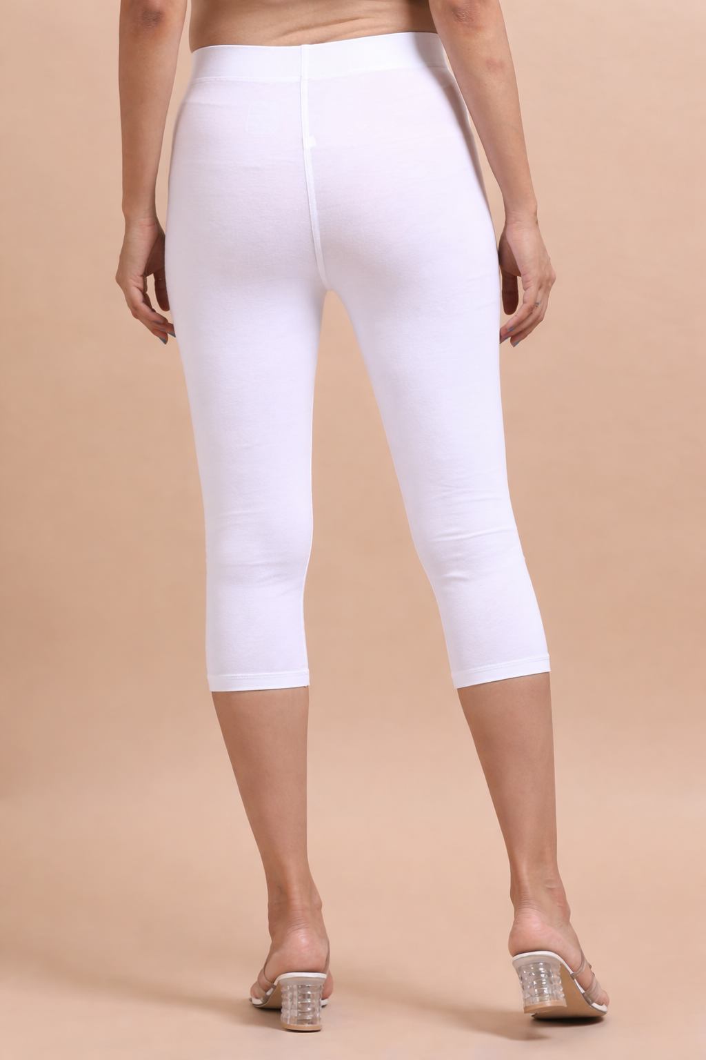 3/4 Capri Leggings – White