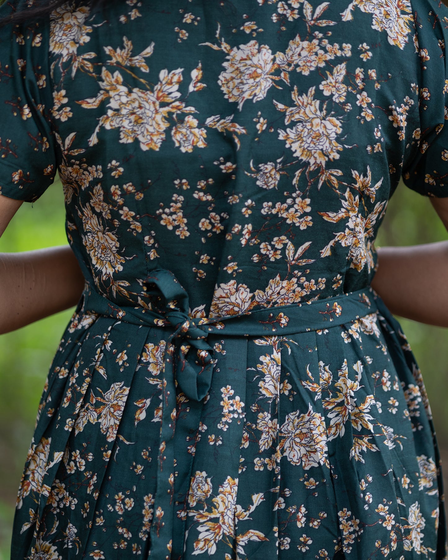 Feeding Women's Maxi Nighty – Full-Length Nightwear-Dark Green