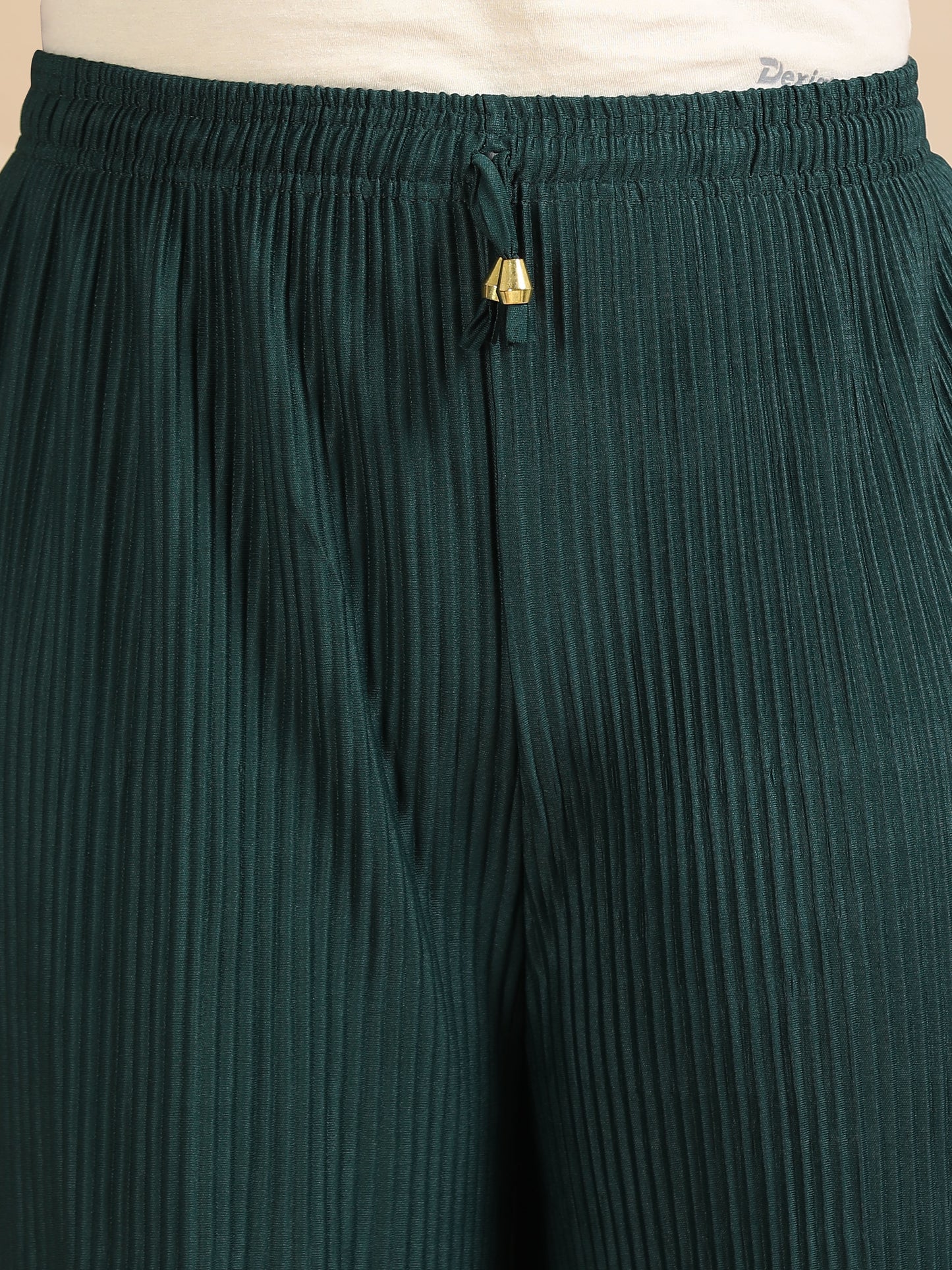 Emerald Green Pleated Palazzo Pants