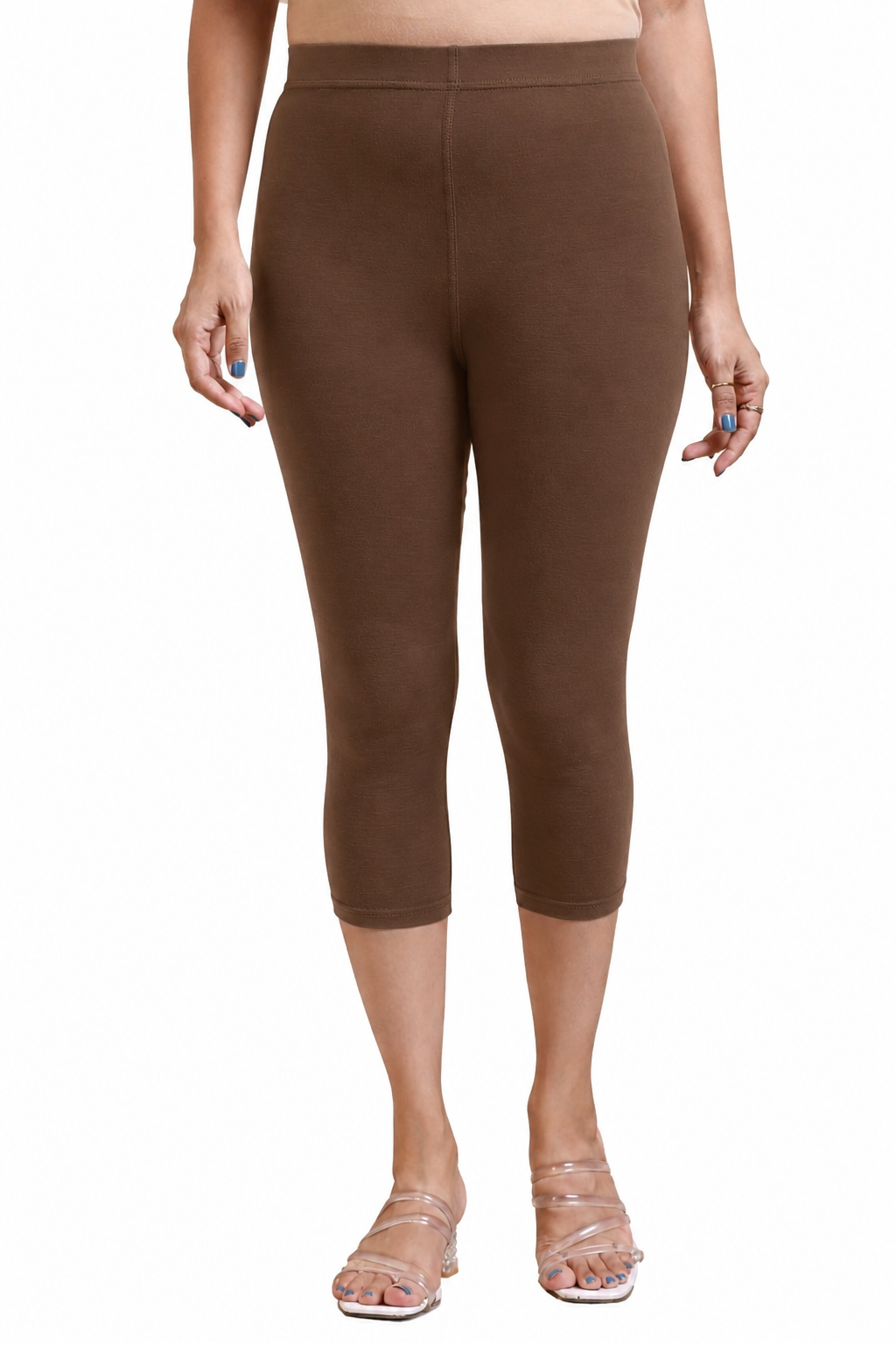 3/4 Capri Leggings – Brown