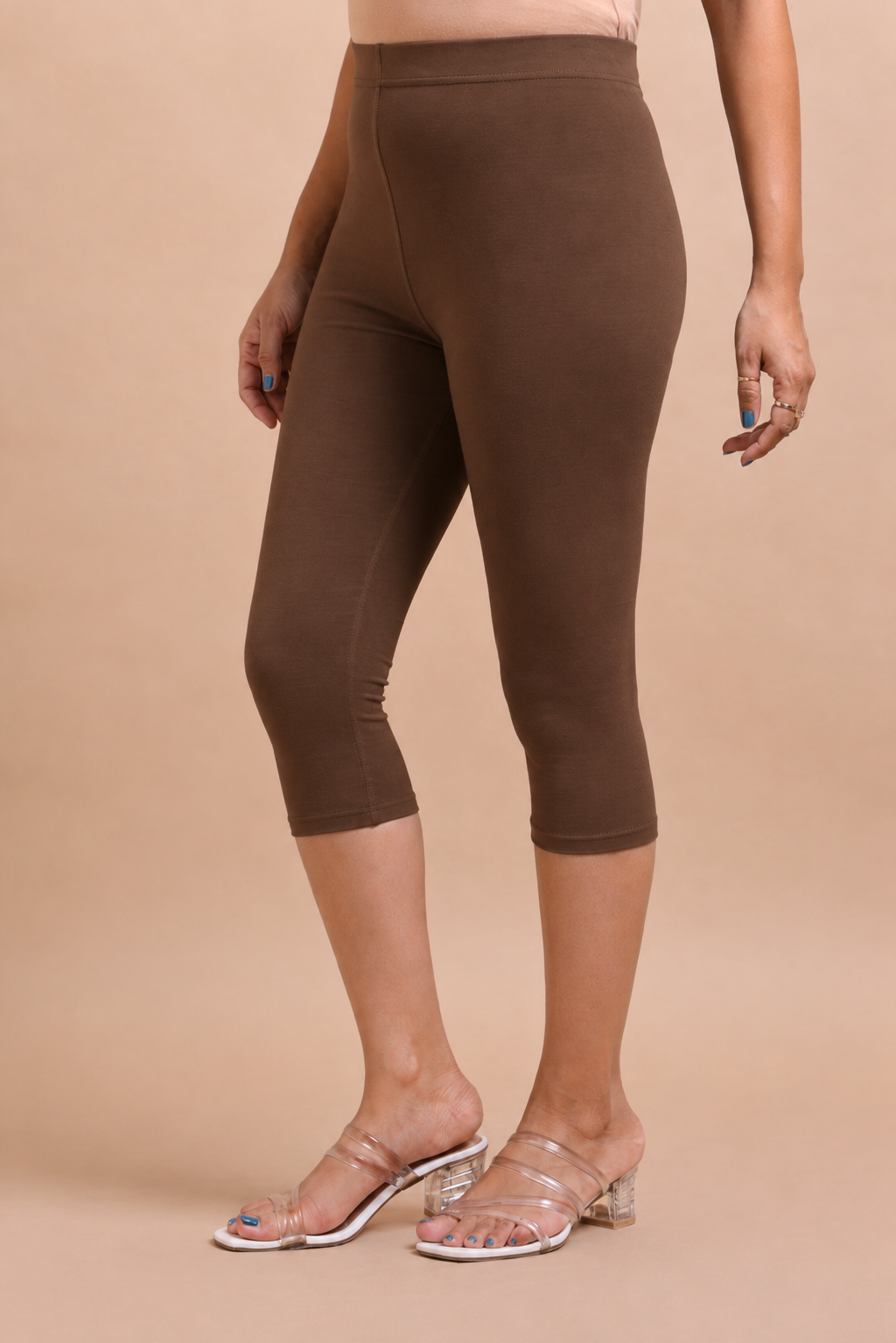 3/4 Capri Leggings – Brown