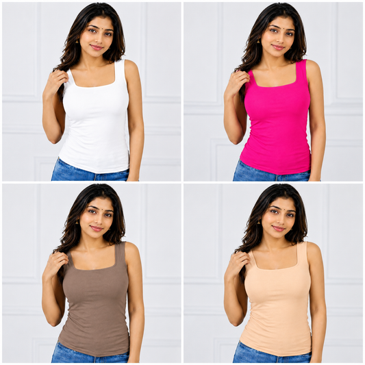 Padded Tank Top-Pack of 4-....