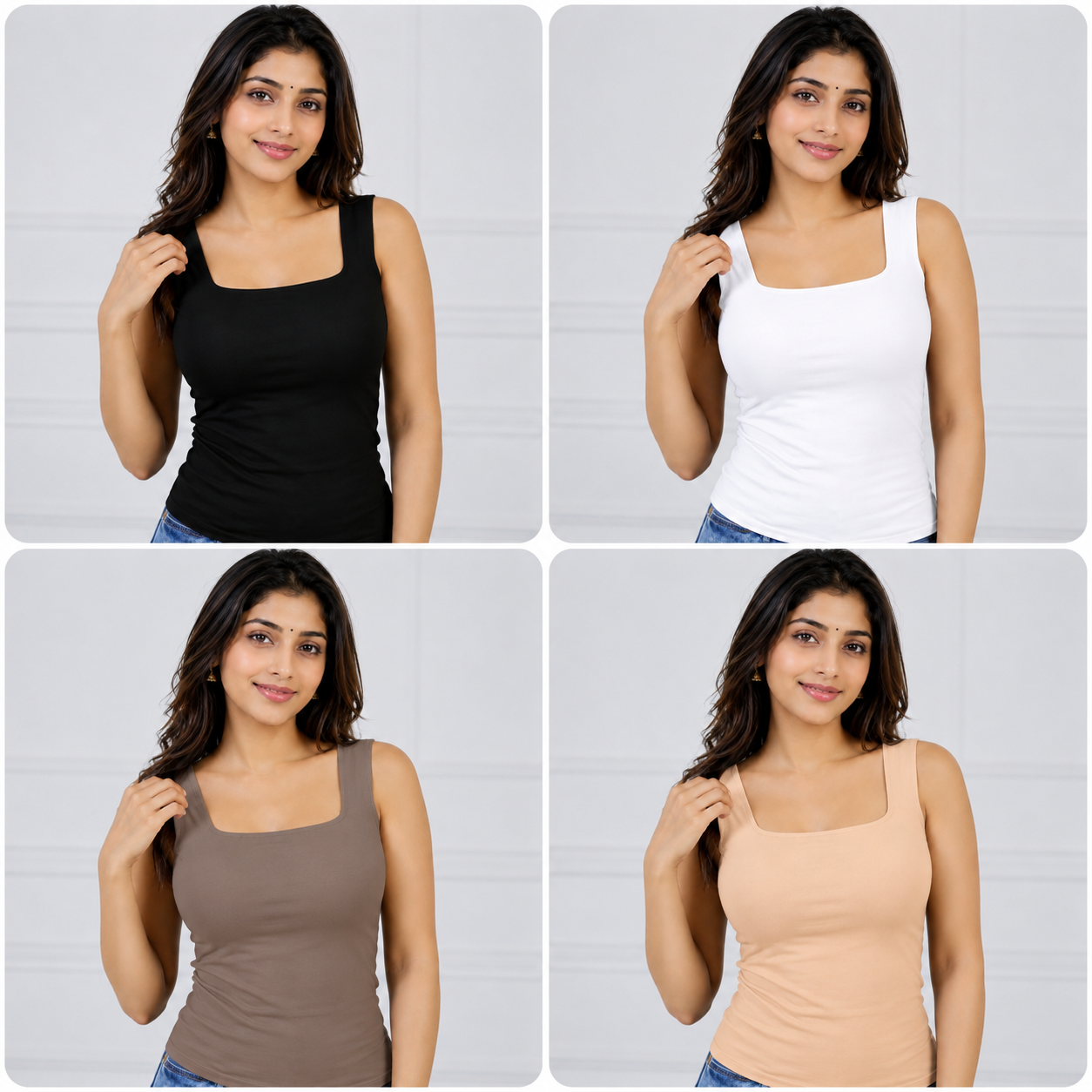Padded Tank Top-Pack of 4-.....