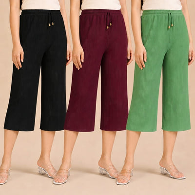 Calf Length Palazzo Pack of 3