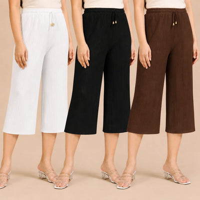 Calf Length Palazzo Pack of 3
