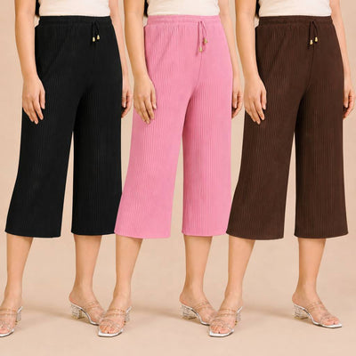 Calf Length Palazzo Pack of 3