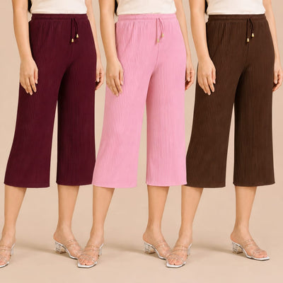 Calf Length Palazzo Pack of 3