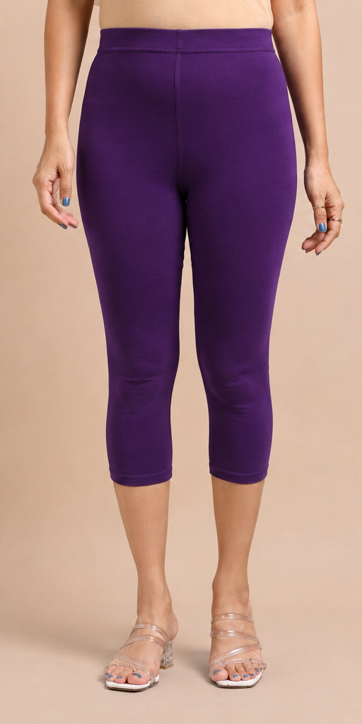 3/4 Capri Leggings – Purple