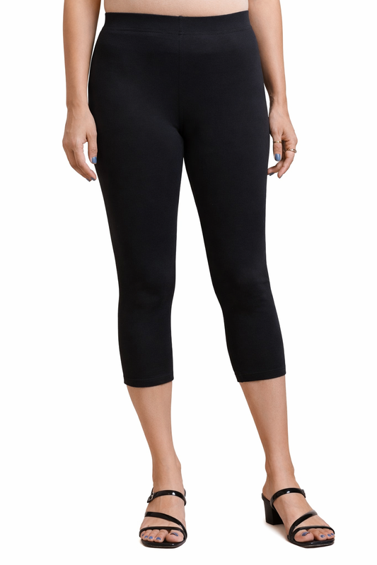 3/4 Capri Leggings – Black